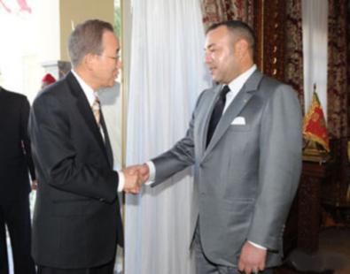 Le Roi Mohammed VI avec Ban Ki Moon