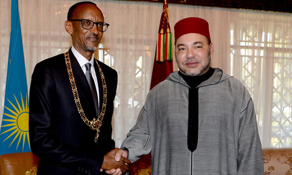 Ph. Archives. Le Roi Mohammed VI avec le Président rwandais, Paul Kagamé.