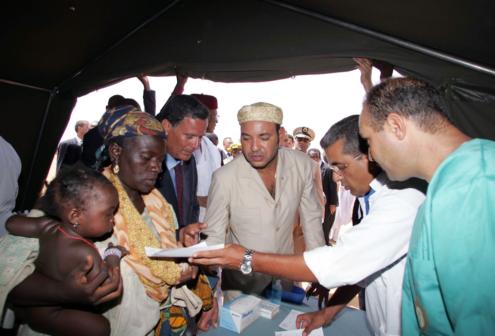 Le Roi Mohalmmed VI lors d'une pru00e9cu00e9dente visite au Niger