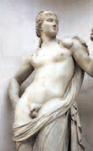 Dans la mythologie grecque, la nymphe Salmacis s'éprit du très bel Hermaphrodite et l'enlaça étroitement en demandant aux dieux de confondre leurs deux corps en un seul. Sa prière fut exaucée et Hermaphrodite conserva les organes des deux sexes.