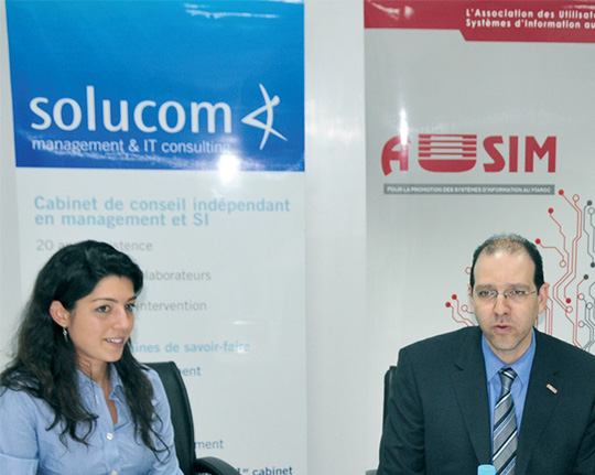 Salma Bennani, Manager Solucom, Mohamed Bennis, président de l'AUSIM
et Hassan Debbagh, secrétaire général de l'AUSIM.