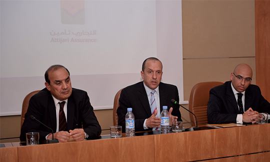 Mohamed Ramses Arroub entouré de Moncef Chaffar (à gauche) et Ali Chraïbi.