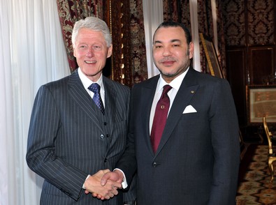 Le Roi Mohammed VI avec l'ancien président des USA, Bill Clinton