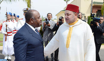 Le roi Mohammed VI et le président Ali Bongo Ondimba 