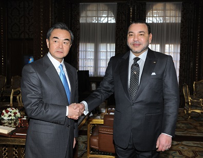 Mohammed VI recevant Wang Yi 