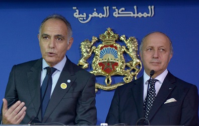 Salaheddine Mezouar et Laurent Fabius, ministres des Affaires étrangères du Maroc et de France