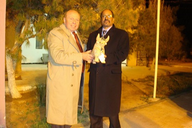 Ricardo Serra avec le chef du Polisario Mohamed Abdelaziz