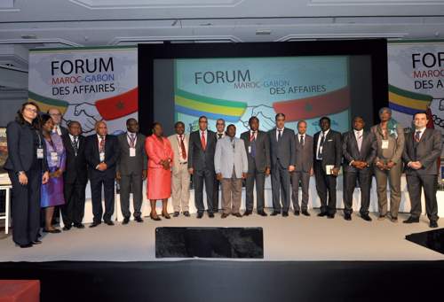 Participants au Forum d’affaires Maroc-Gabon le 21 avril à Rabat.