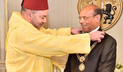 Mohammed VI et le président tunisien Moncef Marzouki