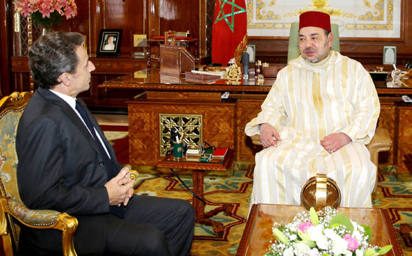 Le Roi Mohammed VI avec Nicolas Sarkozy.