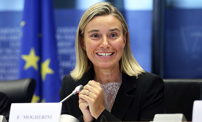 Federica Mogherini, Haute Représentante de l'UE pour les affaires étrangères et la politique de sécurité.