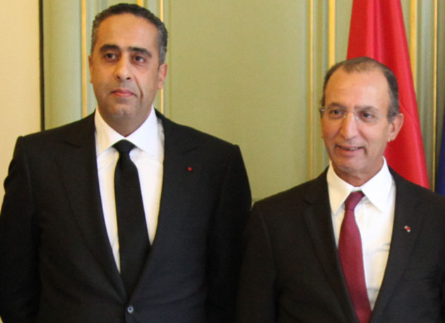 Le patron de la DGSN et de la DGST Abdellatif Hammouchi (à gauche) et le ministre de l'Intérieur Mohamed Hassad