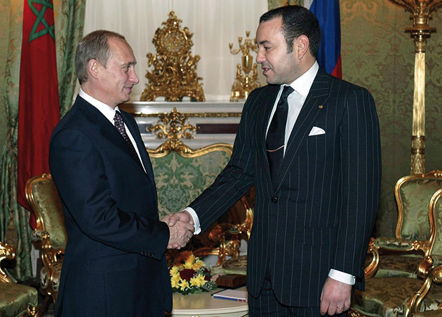 Le Roi Mohammed VI et le Président russe Vladimir Poutine. 