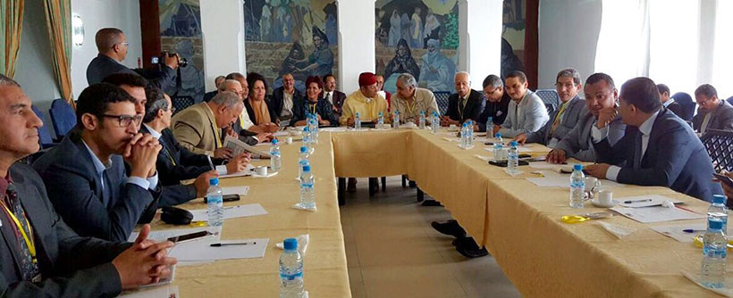 Vue de la réunion de la FMEJ à Laâyoune.