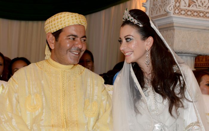 Le Prince Moulay Rachid avec son épouse Lalla Oum Kaltoum.