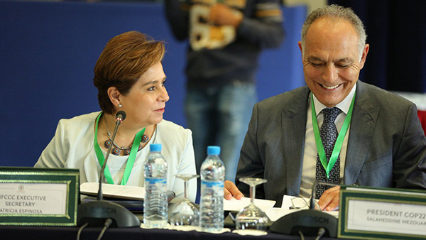 Patricia Espinosa et Salaheddine Mezouar