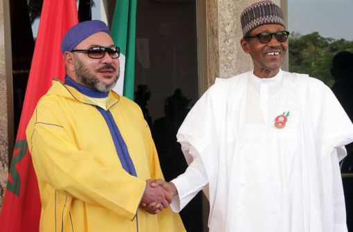Le Roi Mohammed VI et le Président du Nigeria, Muhammadu Buhari