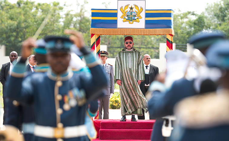 Cérémonie d'accueil officiel Sa Majesté le Roi Mohammed VI à Accra