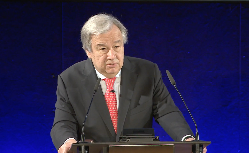 Le Secrétaire général de l'ONU, António Guterres