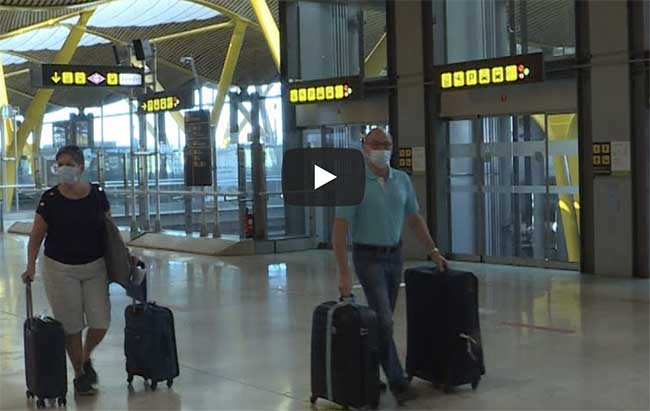 L'Espagne post covid-19 reu00e7oit ses premiers touriste.
