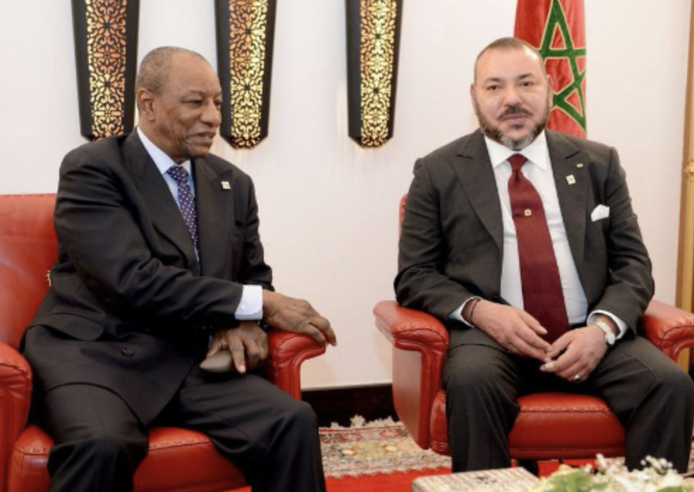 Ph. Archives. Le Roi Mohammed VI avec le Président de le Guinée, Alpha Condé. 