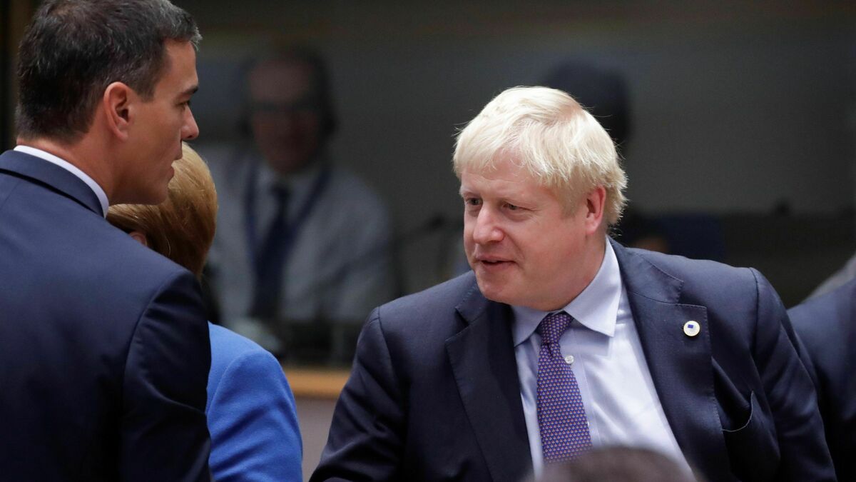 Rencontre entre le PM espagnol Pedro Sanchez et le PM britannique Boris Johnson. 