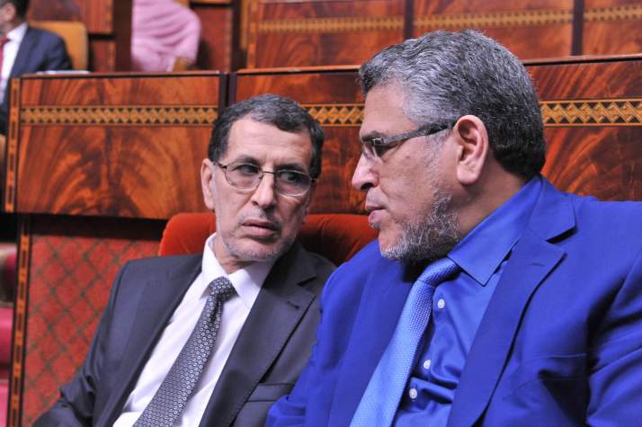 Saadeddine El Othmani et Mustapha Ramid au Parlement