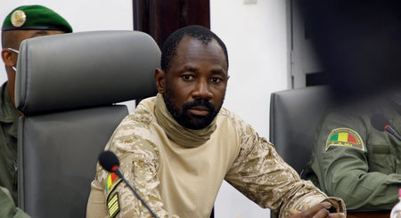 Le colonel Assimi Goita, président du Comité national pour le salut du peuple (CNSP) au Mali.