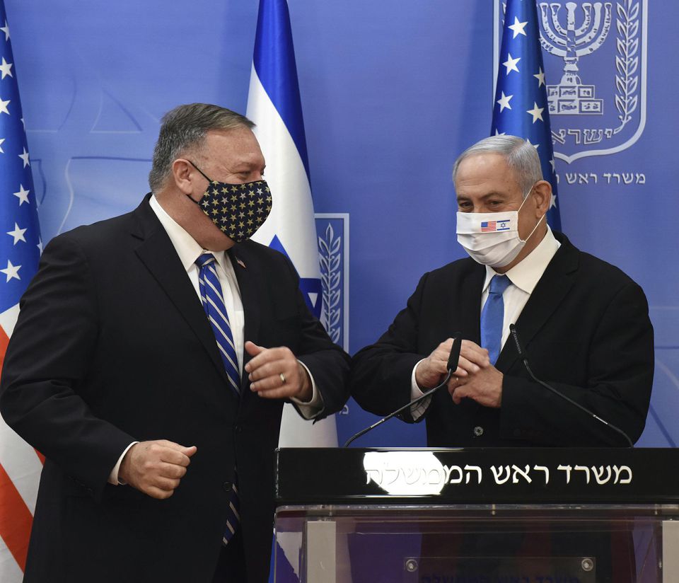 Mike Pompeo avec Benyamin Netanyahou à Tel Aviv