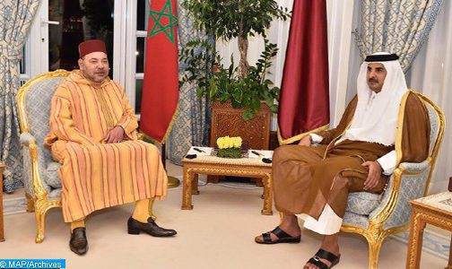 Ph. Archives - Le Roi Mohammed VI et Cheikh Tamim Ben Hamad Al-Thani, Émir de l’État du Qatar