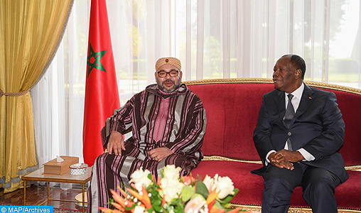 Ph. Archives. Le Roi Mohammed VI avec le Président ivoirien.