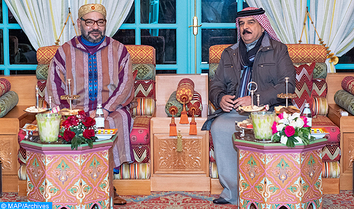 Ph. Archives. Le Roi Mohammed VI et le Roi du Bahreïn lors d'une visite privée au Maroc. 
