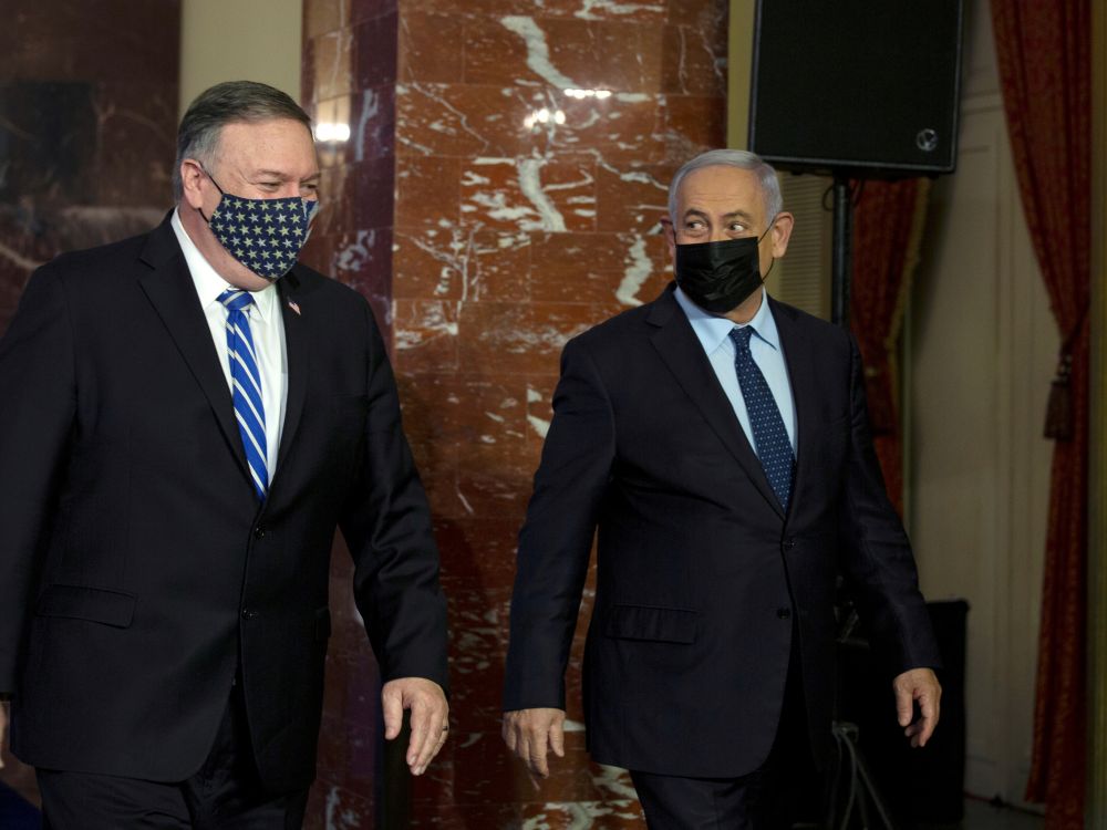 Mike Pompeo et Benyamin Netanyahu. 