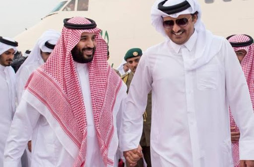 Mohamed Ben Salmane, Prince héritier d'Arabie saoudite et Cheikh Tamim bin Hamad Al Thani. La réconciliation