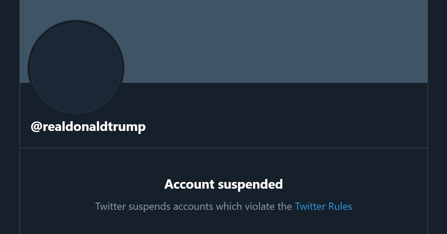 Le compte Twitter de Trump suspendu. Dans un pays démocratique!