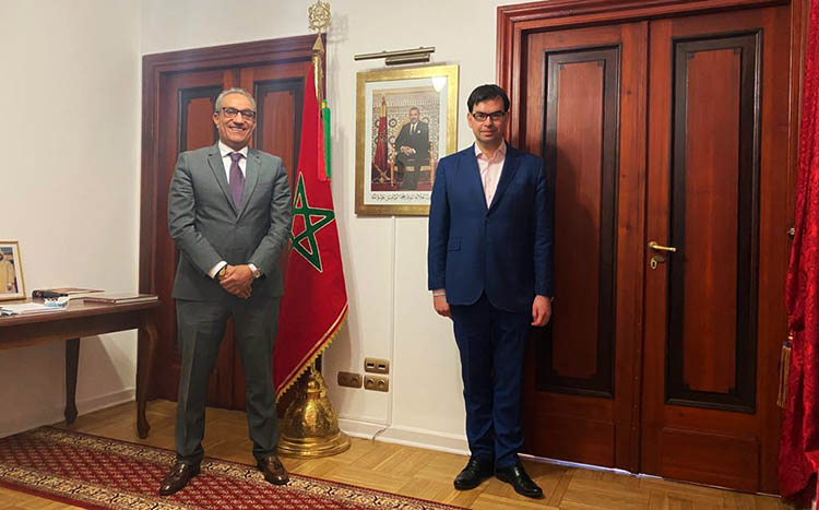 L'ambassadeur Abderrahim Atmoun avec le patron de Mokate, Adam-Mokrysz.