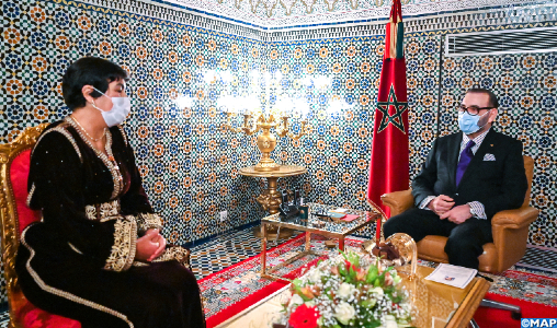 Une vue de l'audience Royale accordée à Zineb El Adaoui